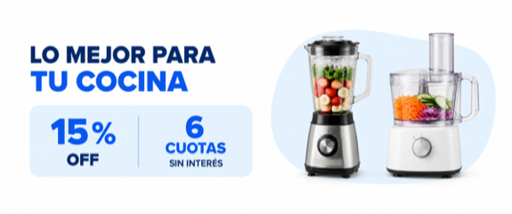 Lo mejor para tu cocina - 15% OFF - 6 cuotas sin interés